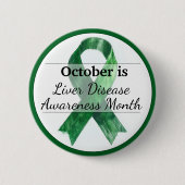 Oktober Sensibilisierungsmonat für Lebererkrankung Button (Vorderseite)