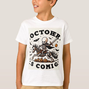 Oktober Skeleton Rider Halloween T - Shirt für Fan