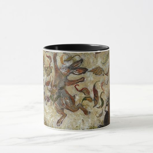 Oktober Spaß Whimsical Herbstwaldtiere  Tasse (Zentrum)