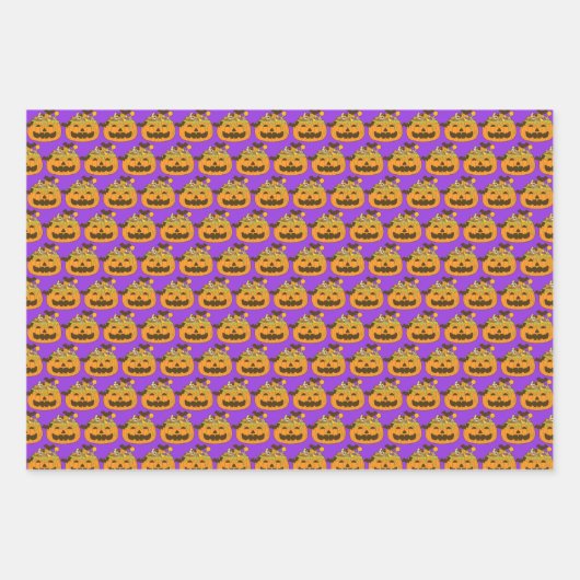 Oktober Spooky Halloween Candy Pumpkin Geschenkpapier Set (Vorderseite)