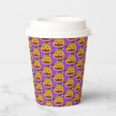 Oktober Spooky Halloween Candy Pumpkin Pappbecher (Rückseite)