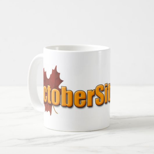 Oktober stationiert Kaffeetasse (Vorderseite Links)
