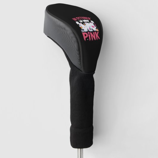 Oktober tragen wir das Bewusstsein für rosa Brustk Golf Headcover (angewinkelt)