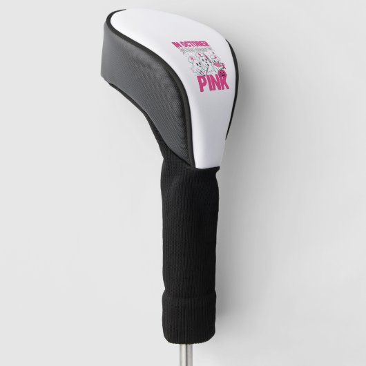 Oktober tragen wir das Bewusstsein für rosa Brustk Golf Headcover (angewinkelt)