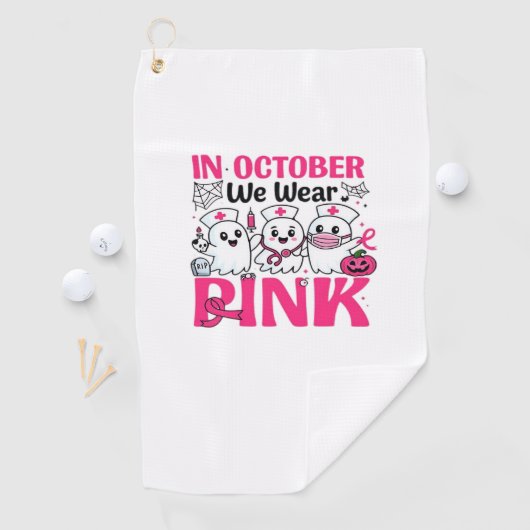Oktober tragen wir das Bewusstsein für rosa Brustk Golfhandtuch (Insitu)