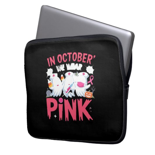 Oktober tragen wir das Bewusstsein für rosa Brustk Laptopschutzhülle (Vorderseite Links)
