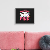 Oktober tragen wir das Bewusstsein für rosa Brustk Leinwanddruck (Insitu (Wohnzimmer))