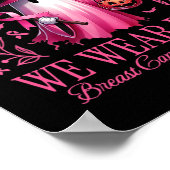 Oktober tragen wir einen Pink Breast Cancer Awaren Poster (Ecke)