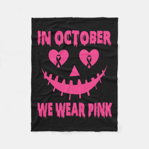 Oktober tragen wir Pink Breast Cancer Halloween Pu Fleecedecke