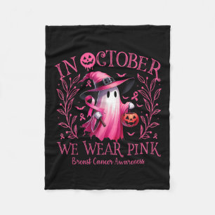Oktober tragen wir Pink Ghost Hexe Brustkrebs Awa Fleecedecke
