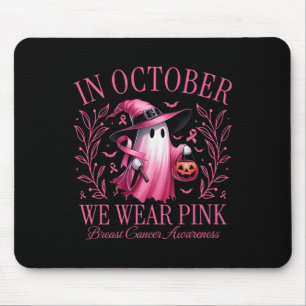 Oktober tragen wir Pink Ghost Hexe Brustkrebs Awa Mousepad