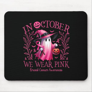 Oktober tragen wir Pink Ghost Hexe Brustkrebs Awa Mousepad