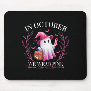 Oktober tragen wir Pink Ghost Hexe Brustkrebs Awa Mousepad