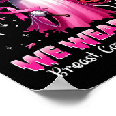 Oktober tragen wir Pink Ghost Hexe Brustkrebs Awa Poster (Ecke)