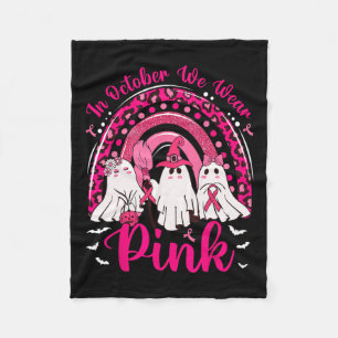 Oktober tragen wir Pink Nurse Ghost Breast Cancer Fleecedecke