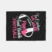 Oktober tragen wir Pink und schauen Fußball Breast Fleecedecke (Vorderseite (Horizontal))