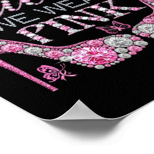 Oktober tragen wir rosa Brustkrebs Bewusstsein hoc Poster (Ecke)