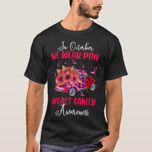 Oktober tragen wir rosa Brustkrebs-Bewusstsein Sun T-Shirt