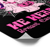 Oktober tragen wir rosa Brustkrebs Frauen Ghost Ha Poster (Ecke)