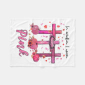 Oktober tragen wir rosa Christliches Brustkrebs-Aw Fleecedecke (Vorderseite (Horizontal))