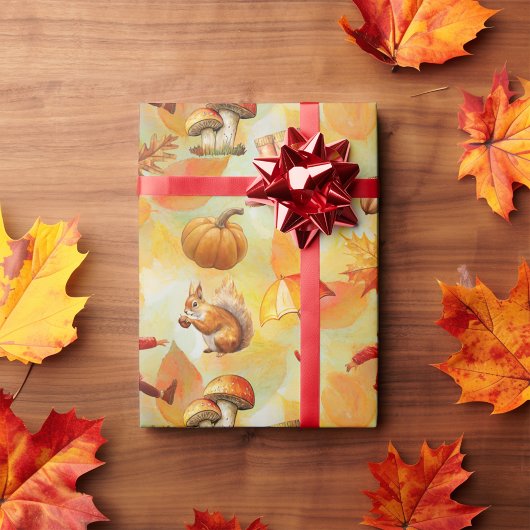 Oktober und November Geschenkpapier