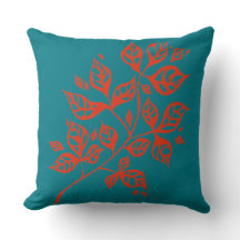 Oktober verlässt großen Throw zu polstern - orange