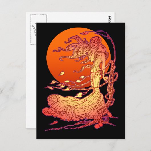 Oktober Wind Postkarte (Vorne/Hinten)