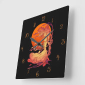 Oktober Wind Quadratische Wanduhr (Winkel)