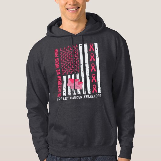 Oktober Wir tragen Pink Breast Cancer Awareness Po Hoodie (Vorderseite)