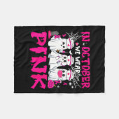 Oktober Wir tragen Pink Nurse Ghost Halloween Brus Fleecedecke (Vorderseite (Horizontal))