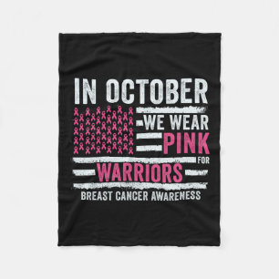 Oktober Wir tragen rosa Brustkrebs-Bewusstsein Mon Fleecedecke