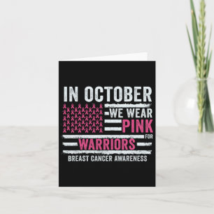 Oktober Wir tragen rosa Brustkrebs-Bewusstsein Mon Karte