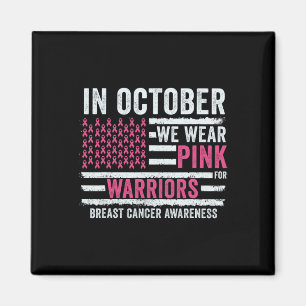 Oktober Wir tragen rosa Brustkrebs-Bewusstsein Mon Magnet