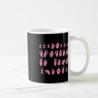 Oktober Wir tragen rosa Gebärdensprache Brustkrebs Kaffeetasse