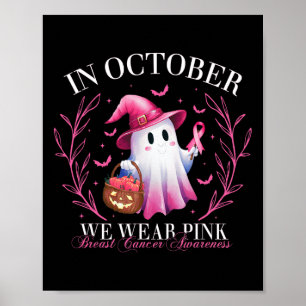 Oktober Wir Tragen Rosa Geist Hexe Brustkrebs Awa Poster