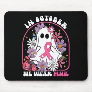 Oktober Wir Tragen Rosa Geistige Blumen Brustkrebs Mousepad