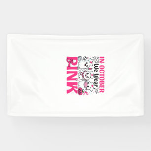 Oktober Wir Tragen Rosa Krankenpfleger Brustkrebsb Banner