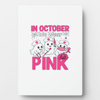 Oktober Wir Tragen Rosa Krankenpfleger Brustkrebsb Fotoplatte