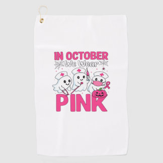Oktober Wir Tragen Rosa Krankenpfleger Brustkrebsb Golfhandtuch