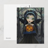 Oktober Woods Gothic Vampire Halloween Postcard Postkarte (Vorne/Hinten)