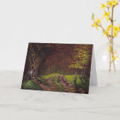 Oktober Woods Grußkarte Karte (Gelbe Blume)