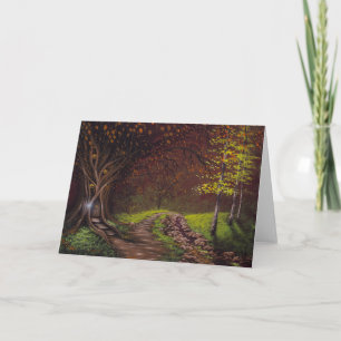 Oktober Woods Grußkarte Karte