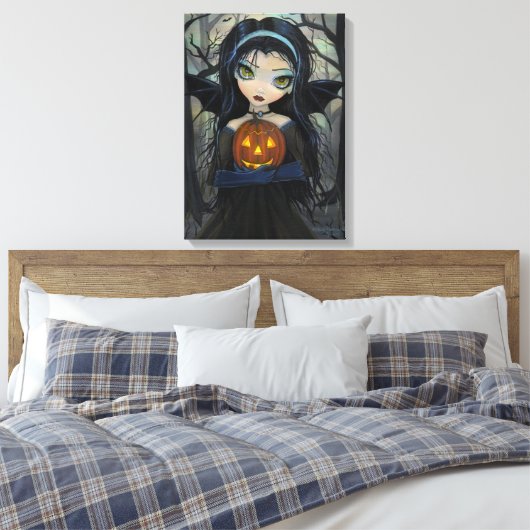 Oktober Woods Halloween Vampire Canvas Print Leinwanddruck (Insitu (Schlafzimmer))
