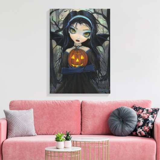 Oktober Woods Halloween Vampire Canvas Print Leinwanddruck (Insitu (Wohnzimmer))