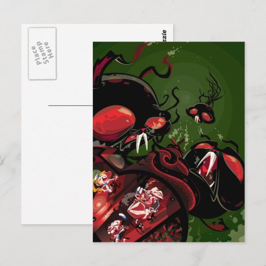 Oktoberangriff Postkarte (Vorne/Hinten)