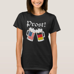 Oktoberfes American German Flag Beer Prost T-Shirt