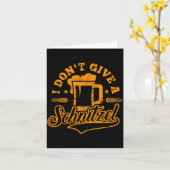 Oktoberfes I Don't Give A Schnitzel Beer Men Women Karte (Gelbe Blume)