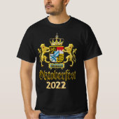 Oktoberfest 2022 Bayerischer Wappen T - Shirt (Vorderseite)