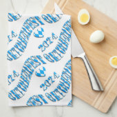 Oktoberfest 2024 Flag Farben Bayern Bayern Geschirrtuch (Viertel Falte)