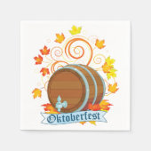 Oktoberfest Barrel Paper Napkins Serviette (Vorderseite)